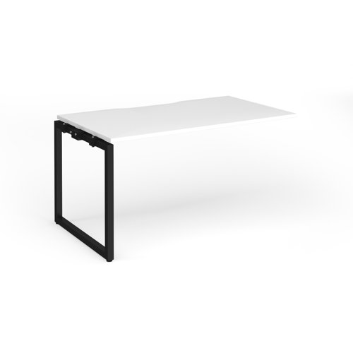 Connex+ Single Add-On Desk 1400x800x725mm Black O-Frame/White Top HCO148-AB-K-WH