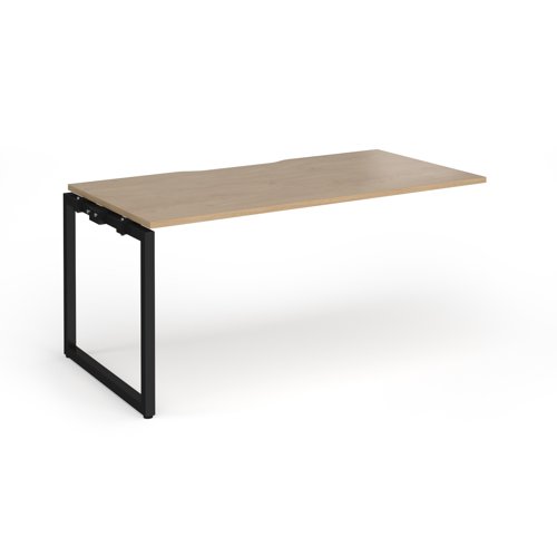Connex+ Single Add-On Desk 1600x800x725mm Black O-Frame/Kendal Oak Top HCO168-AB-K-KO