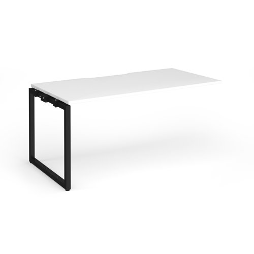 Connex+ Single Add-On Desk 1600x800x725mm Black O-Frame/White Top HCO168-AB-K-WH
