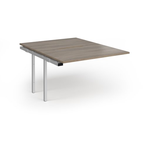 Connex+ Back-to-Back Add-On Desk 1200x1600x725mm Silver O-Frame/Nebraska Oak Top HCO1216-AB-S-NO