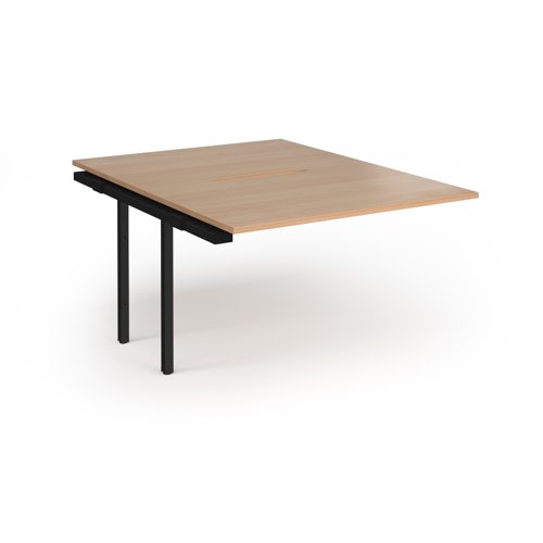 Connex+ Back-to-Back Add-On Desk 1200x1600x725mm Black O-Frame/Beech Top HCO1216-AB-K-B