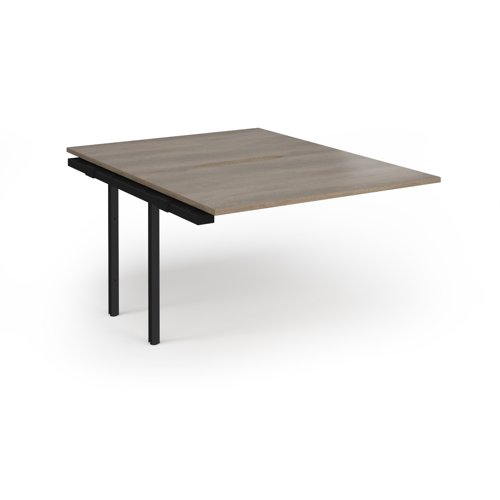Connex+ Back-to-Back Add-On Desk 1200x1600x725mm Black O-Frame/Nebraska Oak Top HCO1216-AB-K-NO