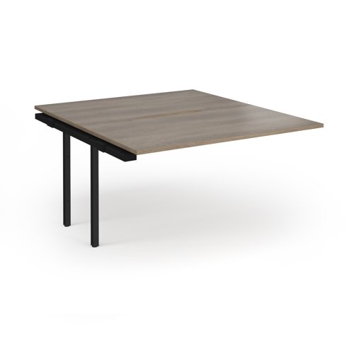 Connex+ Back-to-Back Add-On Desk 1400x1600x725mm Black O-Frame/Nebraska Oak Top HCO1416-AB-K-NO