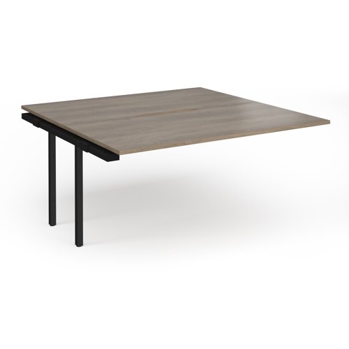 Connex+ Back-to-Back Add-On Desk 1600x1600x725mm Black O-Frame/Nebraska Oak Top HCO1616-AB-K-NO