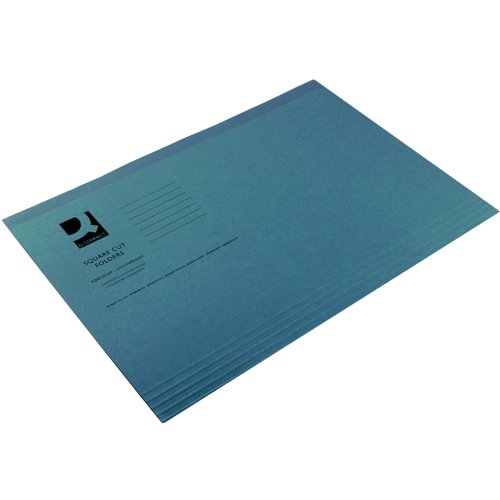 Square Cut Folder Foolscap Blue 180gsm (Pack 100)