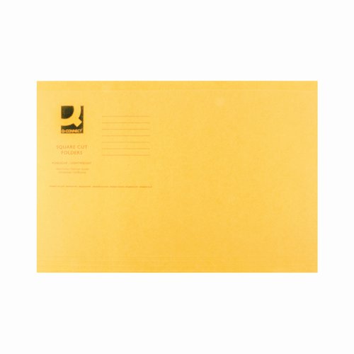 Square Cut Folder Foolscap Orange 180gsm (Pack 100)