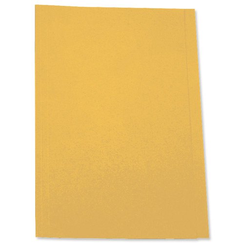 Square Cut Folder Foolscap Yellow 250gsm (Pack 100)