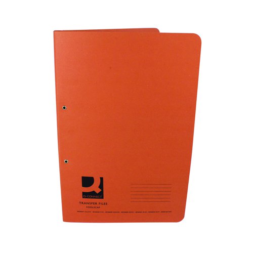 Transfer Spring File Foolscap Orange 300gsm