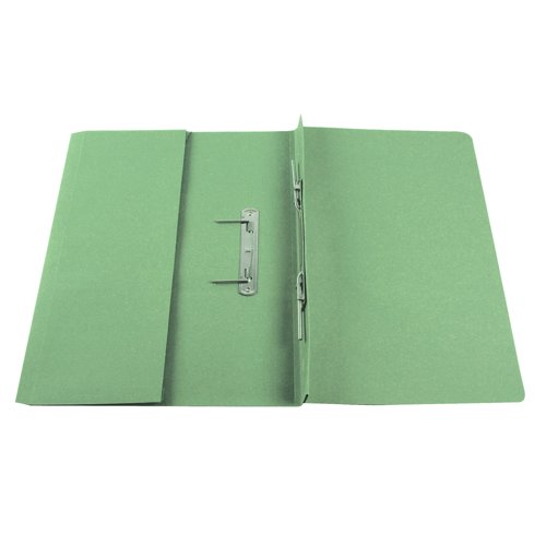 Transfer Spring Pocket File Foolscap Green 315gsm