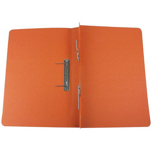 Transfer Spring Pocket File Foolscap Orange 315gsm