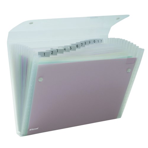 Rexel Ice Expanding File 13 Pocket A4 Clear 2102035