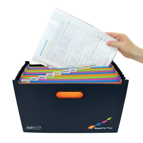 Rapesco Supafile Plus A4+ Assorted Colours 1552