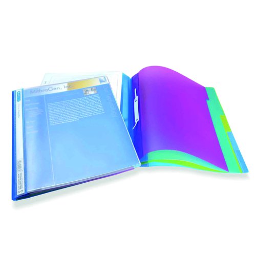 Rapesco Five Part Project File Assorted Colours (Pack 5) 0668
