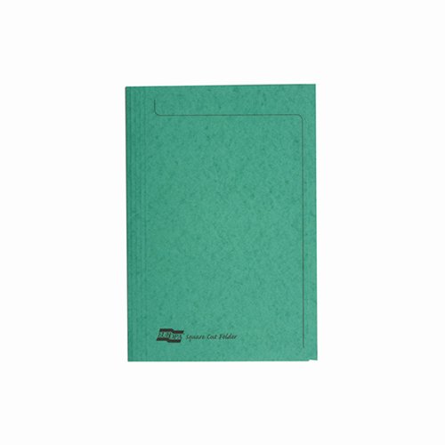 Exacompta Europa Square Cut Folders Foolscap Green (Pack 50) 4823