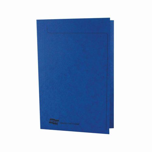 Exacompta Europa Square Cut Folders Foolscap Dark Blue (Pack 50) 4825