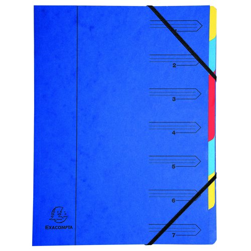 Exacompta Europa 7 Part Organiser Blue 5219Z