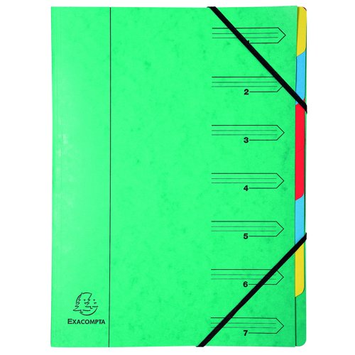 Exacompta Europa 7 Part Organiser Green 5220Z