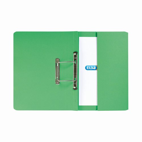 Elba Pocket Spring File Foolscap Green 100090147