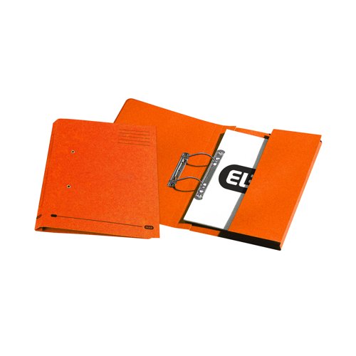 Elba Pocket Spring File Foolscap Orange 100090148