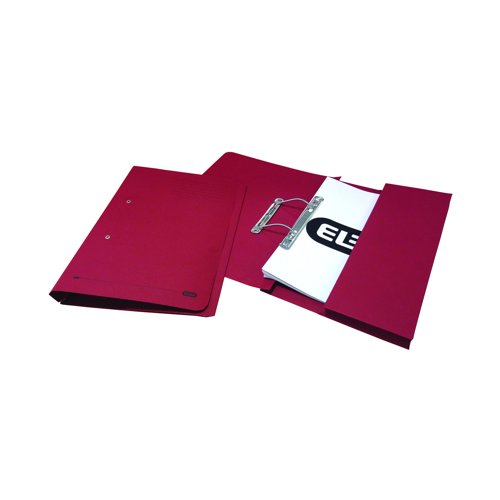 Elba Pocket Spring File Foolscap Red 100090149