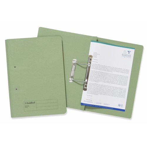 Guildhall Transfer Spiral File Foolscap Green 285gsm 346-GRNZ
