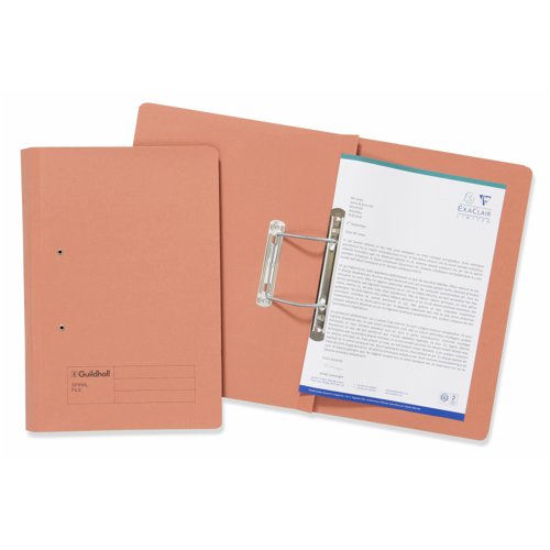 Guildhall Transfer Spiral File Foolscap Orange 285gsm 346-ORGZ