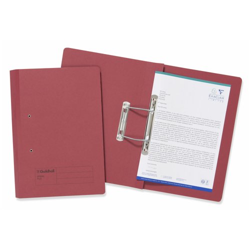 Guildhall Transfer Spiral File Foolscap Red 285gsm 346-RedZ
