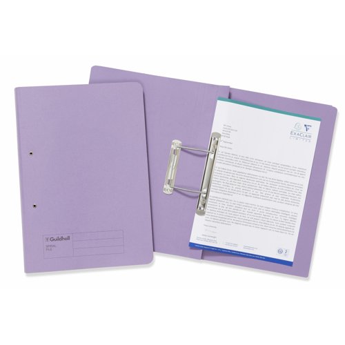 Guildhall Transfer Spiral File Foolscap Mauve 285gsm 346-MVEZ
