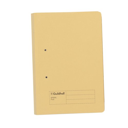 Guildhall Transfer Spiral File Foolscap Yellow 315gsm 348-YLWZ