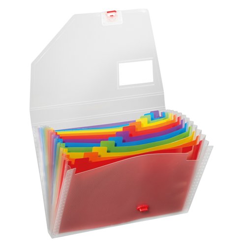 Snopake Rainbow Expanding Organiser 13 Part A4 15768
