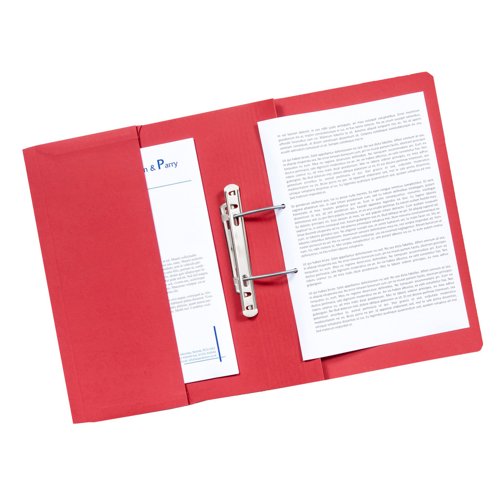 Guildhall Transfer Spiral Pocket File Foolscap Red 420gsm 211-6005