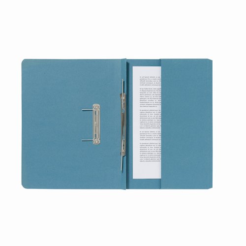 Guildhall Transfer Spiral Pocket File Foolscap Blue 285gsm