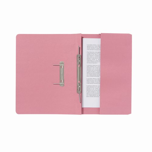 Guildhall Transfer Spiral Pocket File Foolscap Pink 285gsm