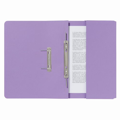 Guildhall Transfer Spiral Pocket File Foolscap Mauve 285gsm