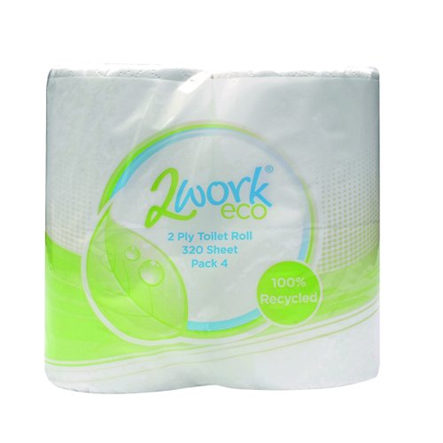 Recycled Toilet Roll Twin 2ply 320sheet White (36)