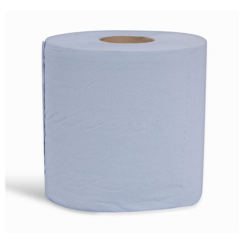 Centrefeed Hand Towel Roll 2-Ply Blue 80m (Pack 6)