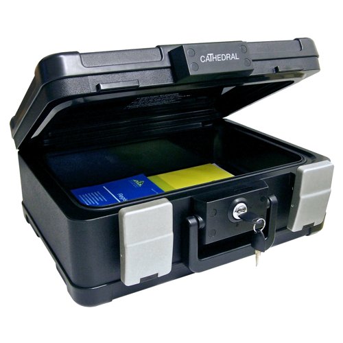 Fire and Waterproof Security Chest A4 Black