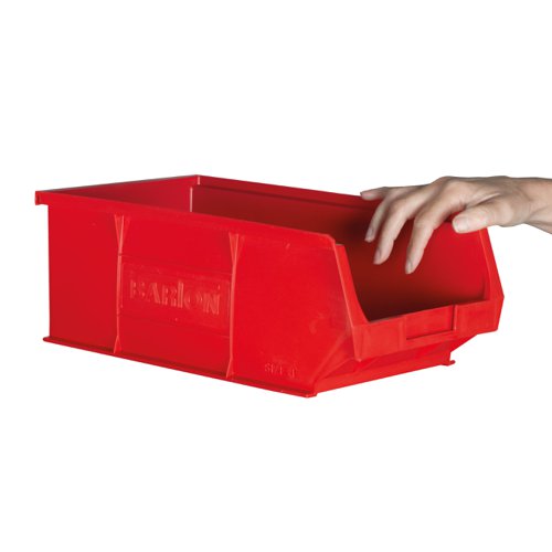 Topstore Semi Open Fronted Container TC4 Red 350x205x132mm (Pack 10) 010042