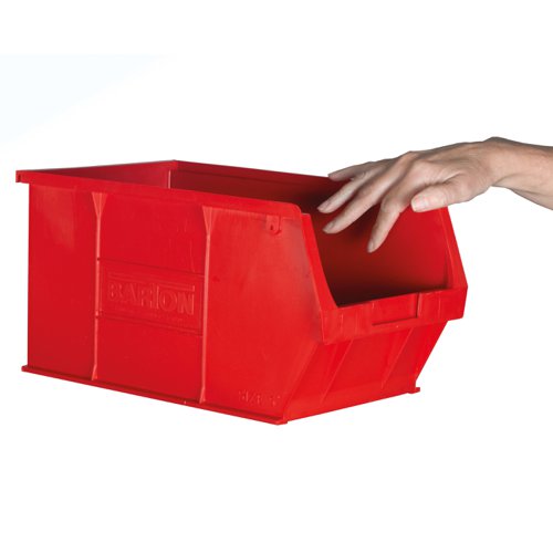 Topstore Semi Open Fronted Container TC5 Red 350x205x182mm (Pack 10) 010052