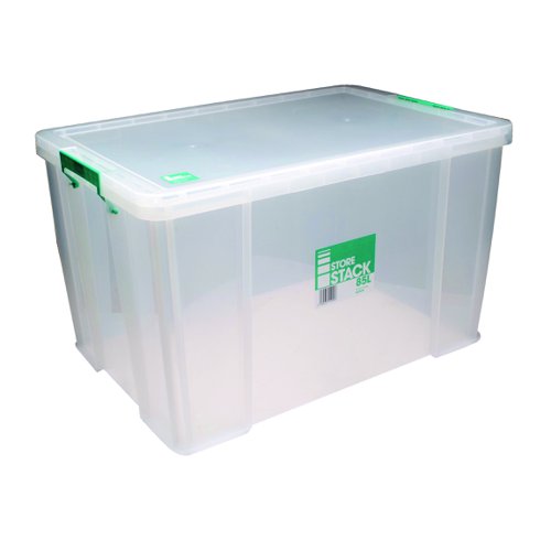 StoreStack Storage Box 85 Litre 660x440x390mm Clear RB11090