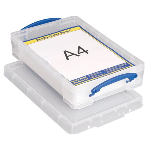 Really Useful Storage Box 4litre 395x255x80mm Clear 4C