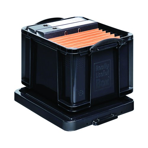 Really Useful Recycled Storage Box 35litre 500x390x300mm Black 35L