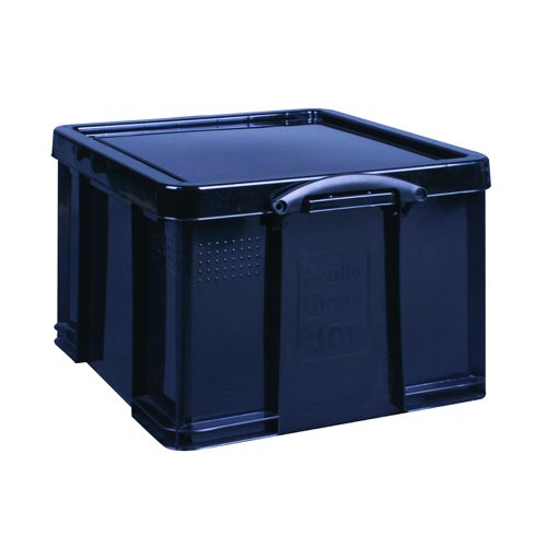 Really Useful Recycled Storage Box 42litre 520x435x310mm Black 42L