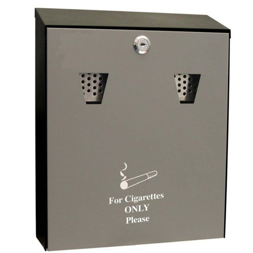 Cathedral Wall Mounted Ash Bin 3.1 litre Black/Grey ASHS