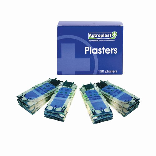 Wallace Cameron Astroplast Blue Pilferproof Plasters Refill Assorted Sizes (Pack 150) 1206008