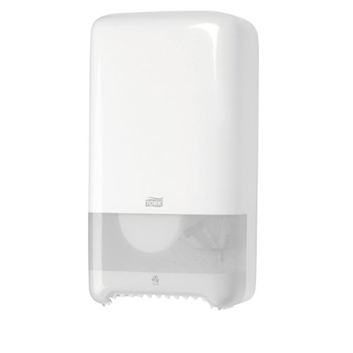 Tork T6 Mid Size Twin Toilet Roll Dispenser White 557500