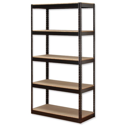 Influx Heavy Duty Shelving 5 Shelf 950x450x1880mm Black