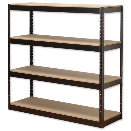 Influx Heavy Duty Shelving 4 Shelf 1320x450x1315mm Black