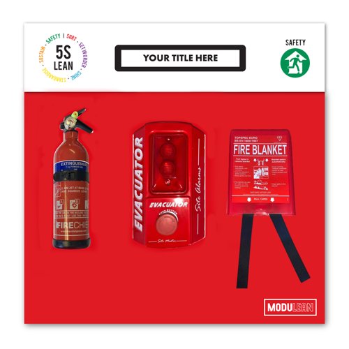 Modulean System Fire Safety Board 750x750mm Red SHB010/R