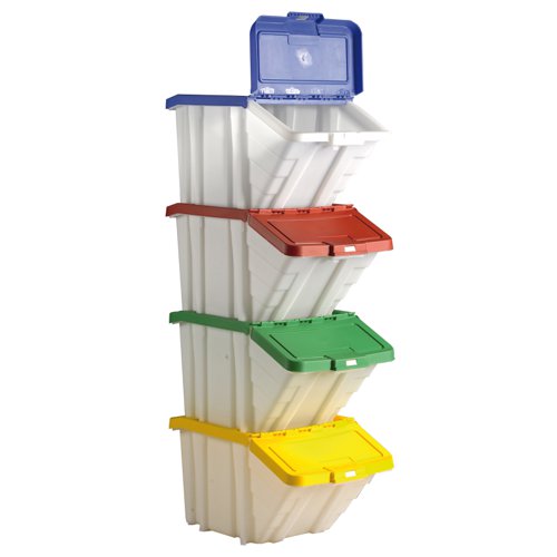 Topstore Multipurpose Container & Lid 50 Litre Assorted (Pack 4) 052100/4